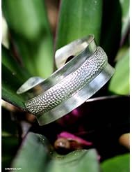 Sterling silver cuff bracelet, Eccentric