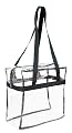 Clear 12 x 12 x 6 NFL Stadium Tote Bag with 35" Black Handles