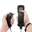 Ocean Best Remote and Nunchuck Controller Combo with case for Nintendo Wii - Black (Non Oem) - Bulk Packaging