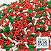 Christmas Tree Mix Red/white ~ Cookie / Cake Toppers ~ Sprinkles * 1/2 Lb.