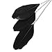 ABC® Bohemian Handmade Vintage Feather Long Drop Earrings (Black)