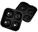 Ice Ball Maker Mold-2 Sets Premium Silicone Ice Mold-black- Food Grade Silicone Ice Cube Tray with Lid-(Set of 2 Trays)
