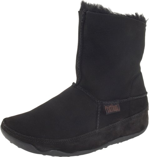FitFlop Women's Mukluk Boot,Black,8 M US