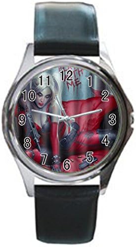 White wardrobe DIY harley quinn Unisex Round Metal Watch