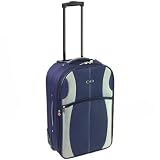 Karabar 22 Inch Expandable Suitcase (Navy/Silver)