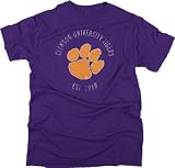 Clemson Tigers Purple Retro Mascot Rampage T-Shirt