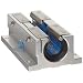 INA MAX3 Series Linear Ball Bearing With Housing, 4 Bolt Holes, Open Type, Twin Bearing Version