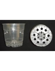 4.5 Inch Round Clear Plastic Orchid Pot - 25 Pack