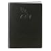 Black Embossed Quill & Book Leather Journal - Lined