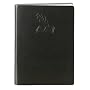 Black Embossed Quill & Book Leather Journal - Lined
