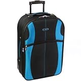 Azure Large 26 Inch Expandable Suitcase (Black/Blue)