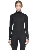 Icebreaker Camiseta Interior Chakra Zip (Negro)