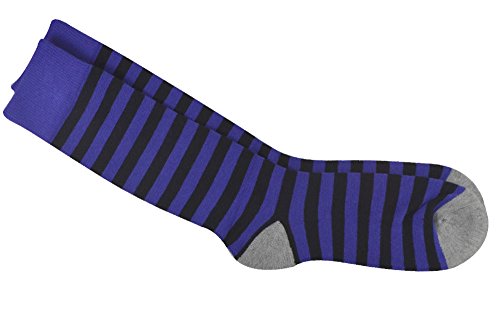 FootJoy Golf- ProDry Extreme Mens Fashion Crew Socks Black/Purple Stripe 16071H