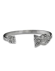 Sterling Silver Owl Northwest Coast Native American Bracelet. Made in USA.