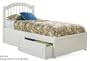 Twin Size Windsor Style Platform Bed with Flat Panel Footboard White Finish