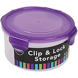 New Home Brights Purple Clip & Lock Lid Round Fresh Food Storage Container