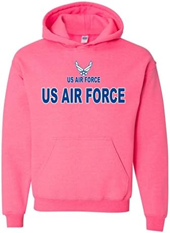 Acacia Proud US Air Force Unisex Hoodie Sweatshirt Small Safety Pink