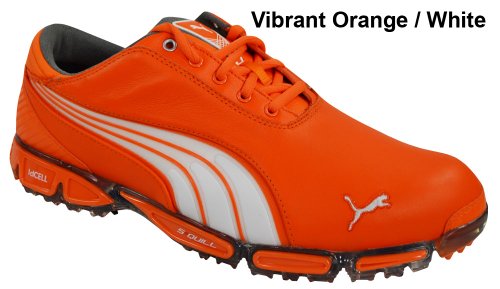 Puma Super Cell Fusion Ice LE Golf Shoes Vibrant Orange/White 9
