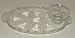 Vintage Anchor Hocking Crystal Clear Grape Clusters And Leaves Snack Set Plate And Punch Cup