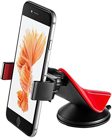 ZiLu Universal Smart Phone Car Mount Dashboard and Windshield Holder Cradle for iPhone 6/ 5s/ 5c/, Samsung Galaxy S6/S6 Edge/ S5/S4/ S3/ Note 4/3, Google Nexus 5/4, LG G3 and Other Smartphones