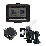 GPS car holder + smoke 3.5 inch silicon skin case + AC Home / DC Car Power Converter for Garmin nuvi 200