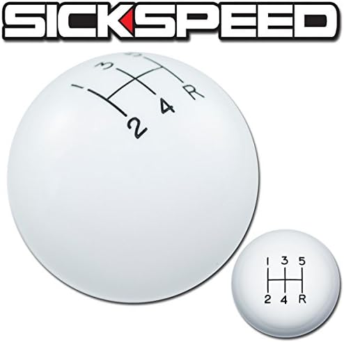 White Ol' Skool Shift Knob For 5 Speed Short Throw Shifter Selector 12X1.25 for Scion tC