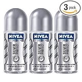 Nivea for Men Silver Protect Deodorant Roll-on 50 ml (3-Pack)
