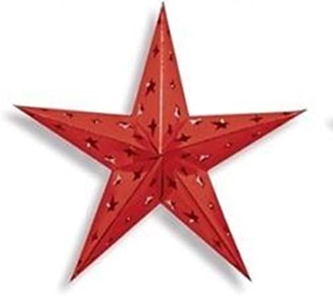 Dreamcasual - Christmas 12" inch DIMENSIONAL FOIL Red STAR Holiday Party Decoration