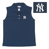 New York Yankees Womens Excellence Sleeveless Mesh Polo by Antigua Sport