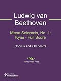 Missa Solemnis, No. 1: Kyrie - Full Score Sheet Music