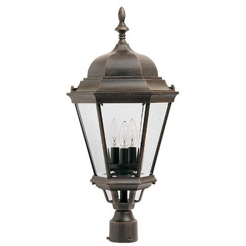 Maxim Lighting 1007BK Westlake 3-Light Post Mount, Black