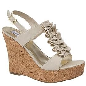 Women's Wedge Sandals: Steve Madden Women's Quantumm Slingback T-Strap Wedge