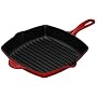 Le Creuset Cast Iron Square Grillit, Cerise, 26 cm