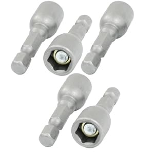 42mm Long 8mm Magnetic Quick Release Nutsetter Bit Driver Set 5 Pcs