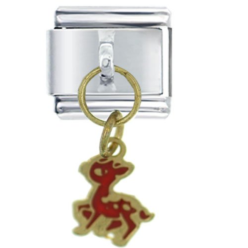 Deer Red Spring Fashion Jewelry Italian Charm