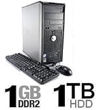 Fast Dell Optiplex Gx620 Tower Desktop Computer Pentium 4HT 3.2Ghz, 1GB/1TB ....