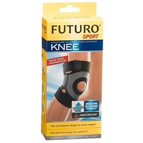 Futuro Sport Moisture Control Knee Support, Large (17.0 to 19.0-Inch) (Pack of 2)