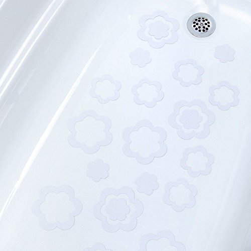 NEW Clear Flower Bathtub Bath Tub Treads Non Slip Applique Sticker