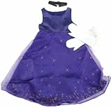 Springfield Collection Purple Party Dress-Prpldress,Blkshoes/Necklc,Whitegloves