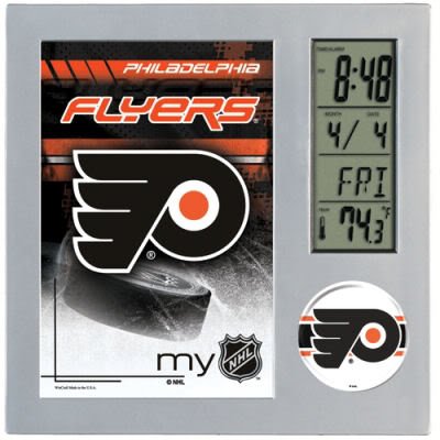 PHILADELPHIA FLYERS DESK CLOCK AND FRAME