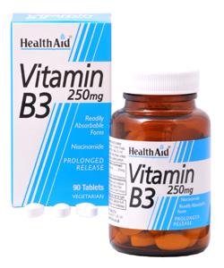 Health Aid, Vitamin B3 (Niacinamide) 250mg - 