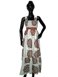 Womens Clothing-newage White Pink Printed Indian Cotton Designer Sundress Boho Strap Dress S-xl Free Shipping