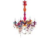 Gypsy Chandelier Pendant Lighting Light Lamp Multi Coloured Pink Large