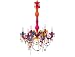 Gypsy Chandelier Pendant Lighting Light Lamp Multi Coloured Pink Large