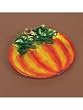 Fall Thanksgiving Decorative Pumpkin Glass Serving Plate 12"