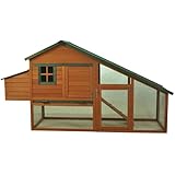 Amazon.com : Pawhut 78" Deluxe Wooden Chicken Coop / Hen House w ...