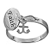 Sterling Silver Cross and Anchor Charm Ring