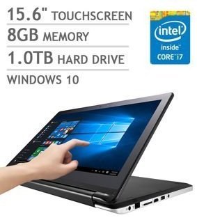 2016 Newest Asus Flip 2-in-1 15.6" Flagship Touchscreen Convertible Laptop, Intel Core i7-5500U Processor (4MB, up to 3.0GHz), 8GB RAM, 1TB HDD, DVD+/-RW, Webcam, Bluetooth, WI-FI, HDMI, Windows 10
