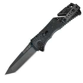 SOG Specialty Knives & Tools TF-7 Trident Tanto, Black TiNi