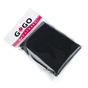 GOGO Thick Solid Color Pro Wrist Sweatband - Black